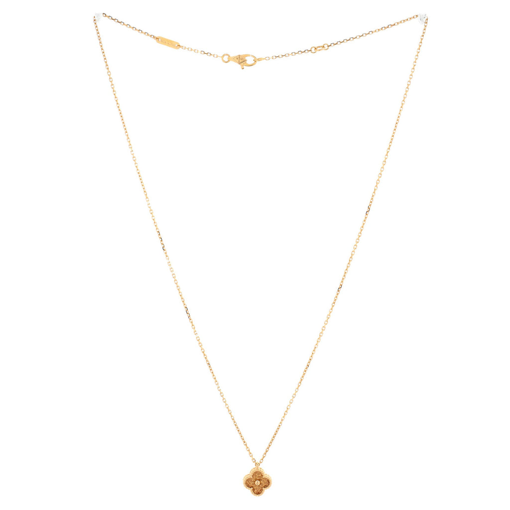 Sweet Alhambra Pendant Necklace 18K Rose Gold