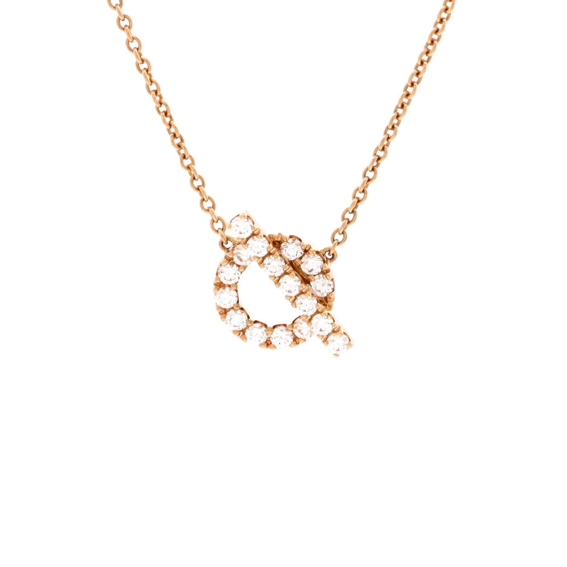Finesse Pendant Necklace 18K Rose Gold and Diamonds