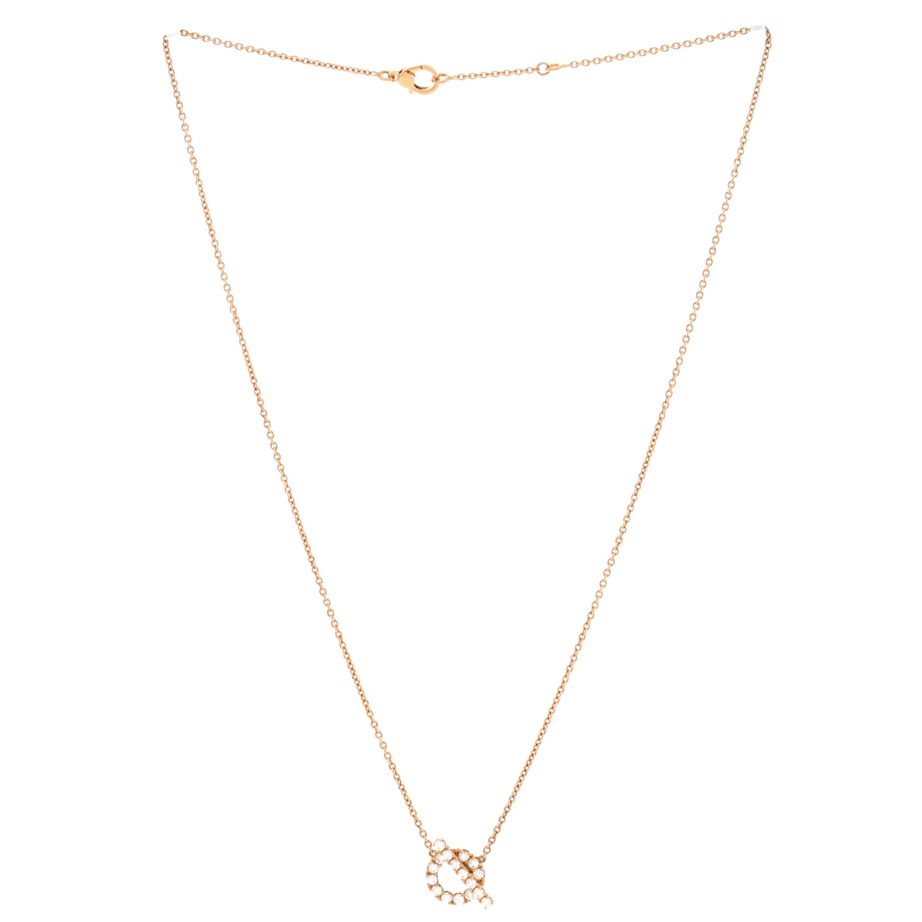 Finesse Pendant Necklace 18K Rose Gold and Diamonds