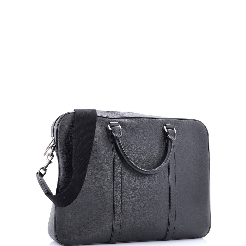 Logo Briefcase Leather Medium