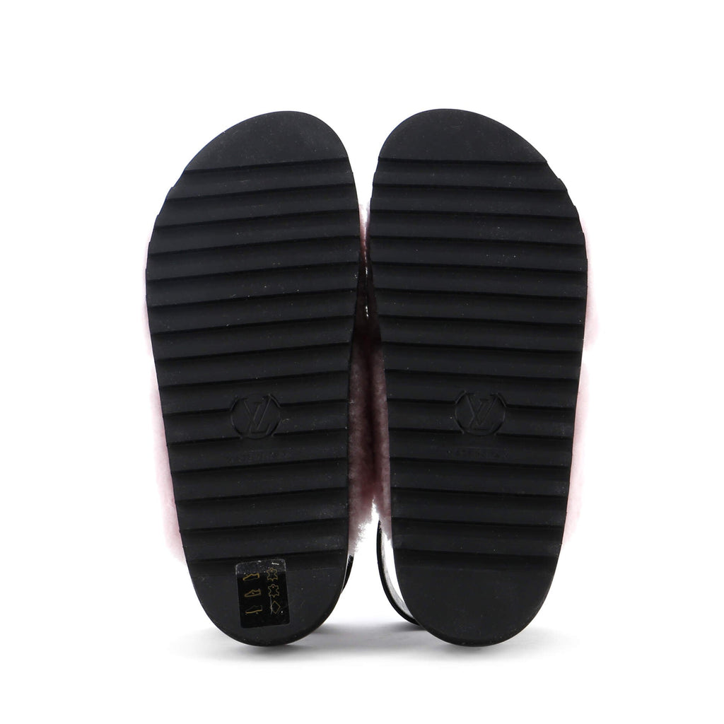 Women's Paseo Comfort Slide Slingback Sandals Shearling with Leather
