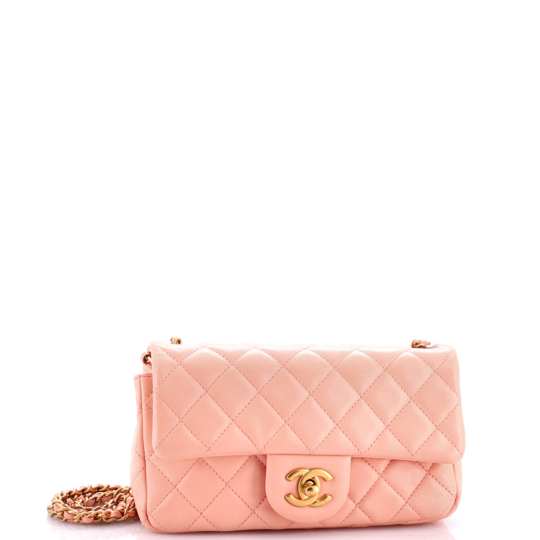 Pearl Crush Flap Bag Quilted Lambskin Mini