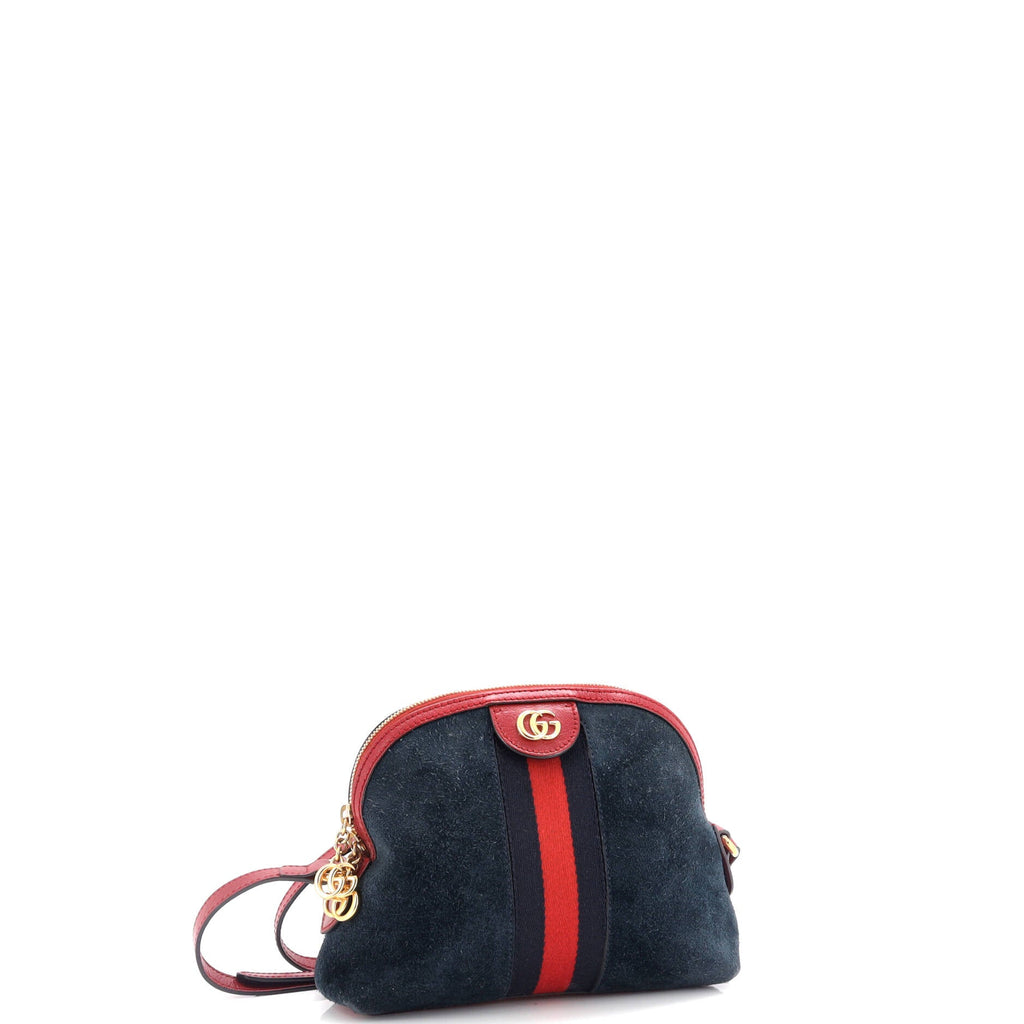 Ophidia Dome Shoulder Bag Suede Small