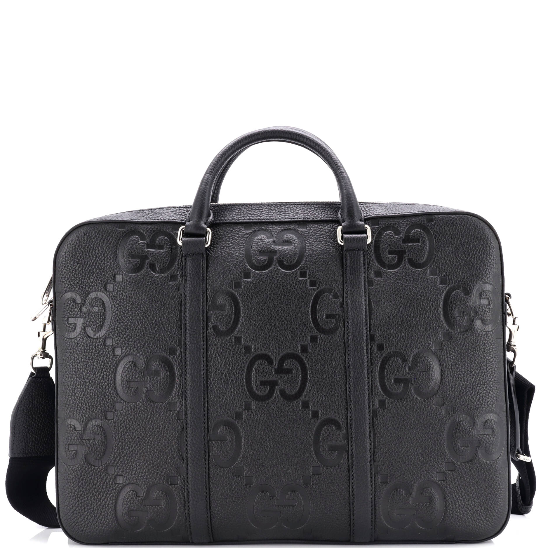 Convertible Briefcase Jumbo GG Embossed Leather