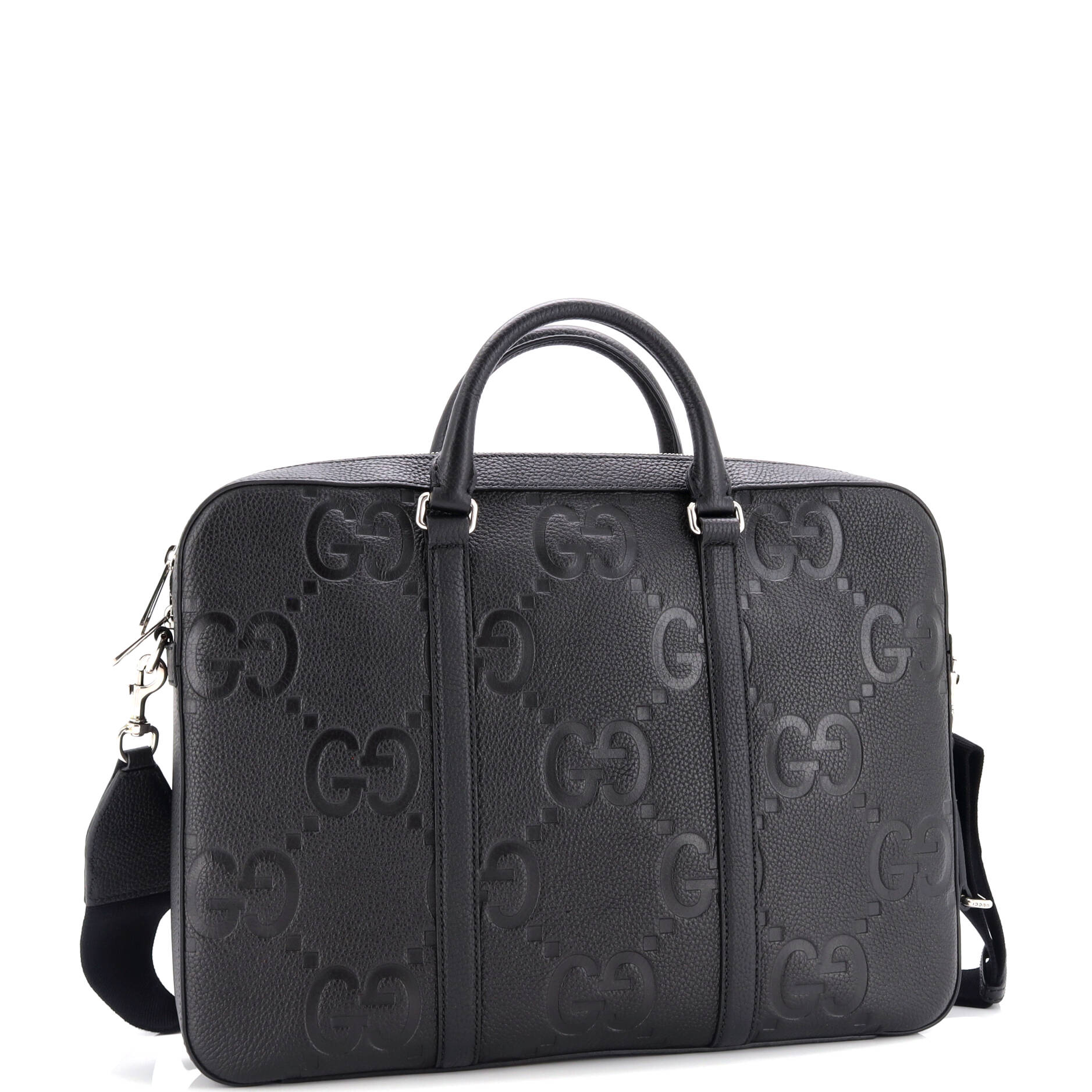 Convertible Briefcase Jumbo GG Embossed Leather