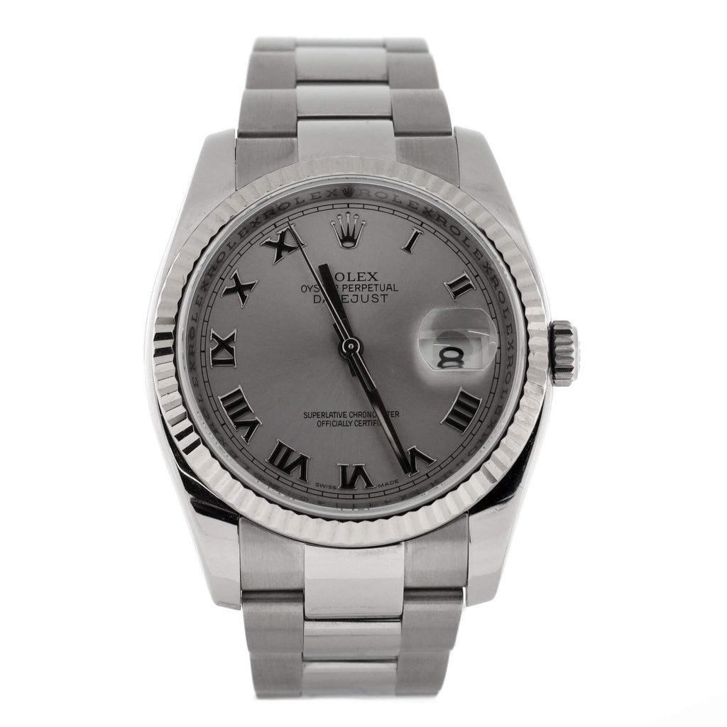 Oyster Perpetual Datejust Automatic Watch Stainless Steel and White Gold 36