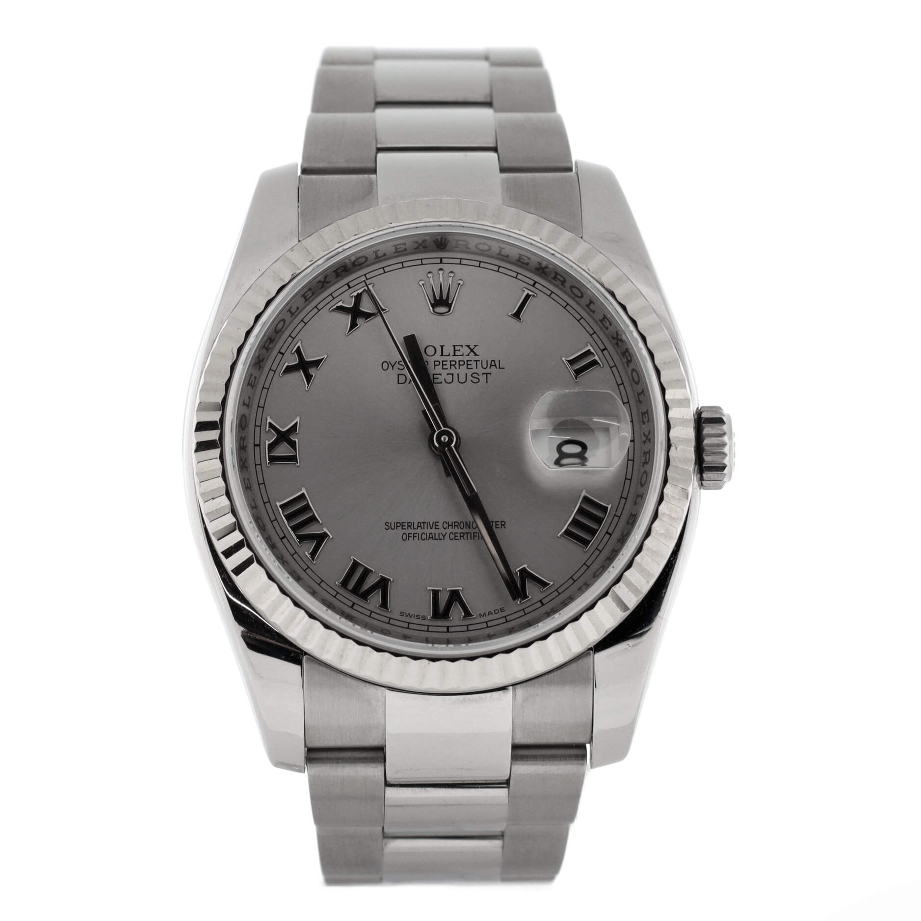 Oyster Perpetual Datejust Automatic Watch Stainless Steel and White Gold 36