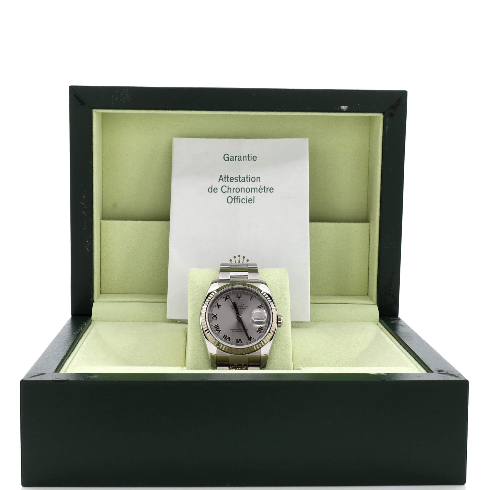 Oyster Perpetual Datejust Automatic Watch Stainless Steel and White Gold 36