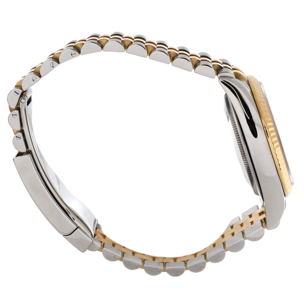 Oyster Perpetual Datejust Automatic Watch Stainless Steel and Yellow Gold with Diamond VI and IX Numerals 36
