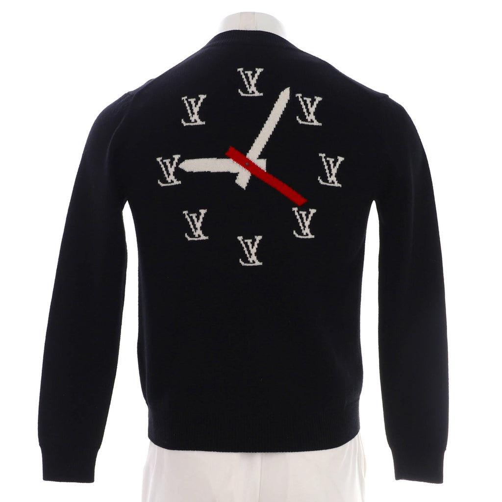 Men's LV Clock Crewneck Sweater Wool