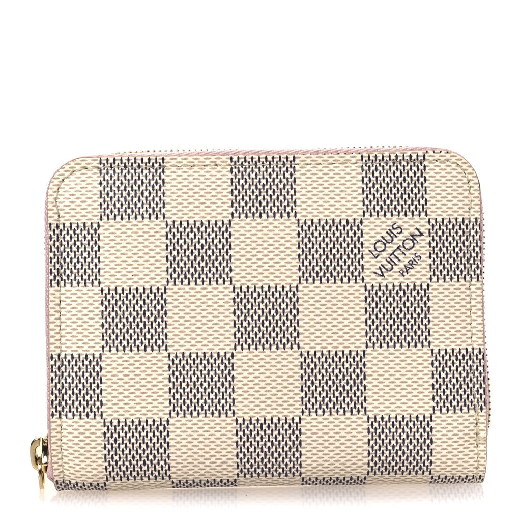 Damier Azur Zippy Coin Purse Rose Ballerine