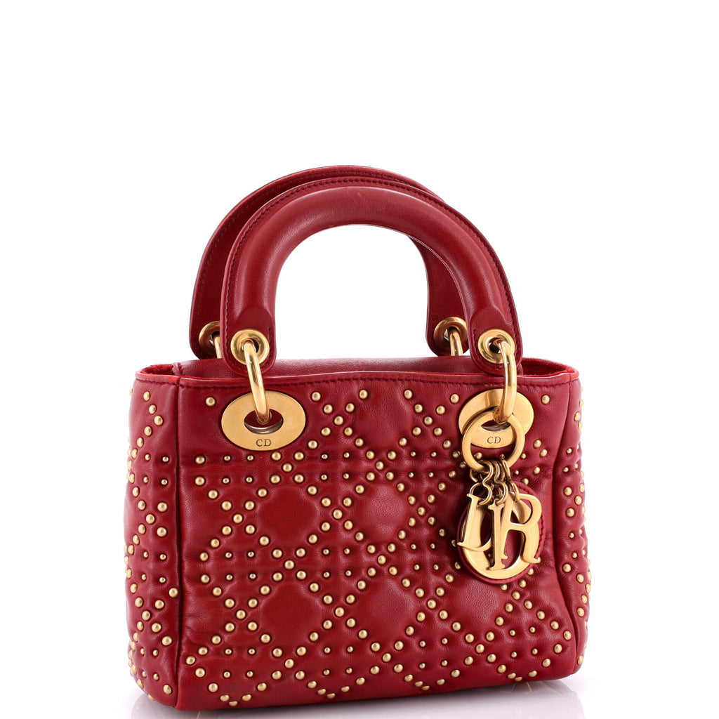 Supple Lady Dior Bag Cannage Studded Lambskin Mini