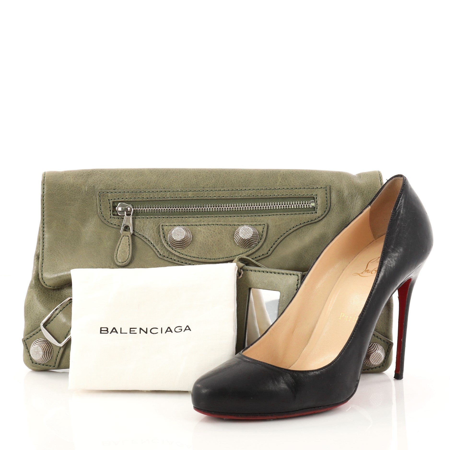 Envelope Clutch Giant Studs Leather