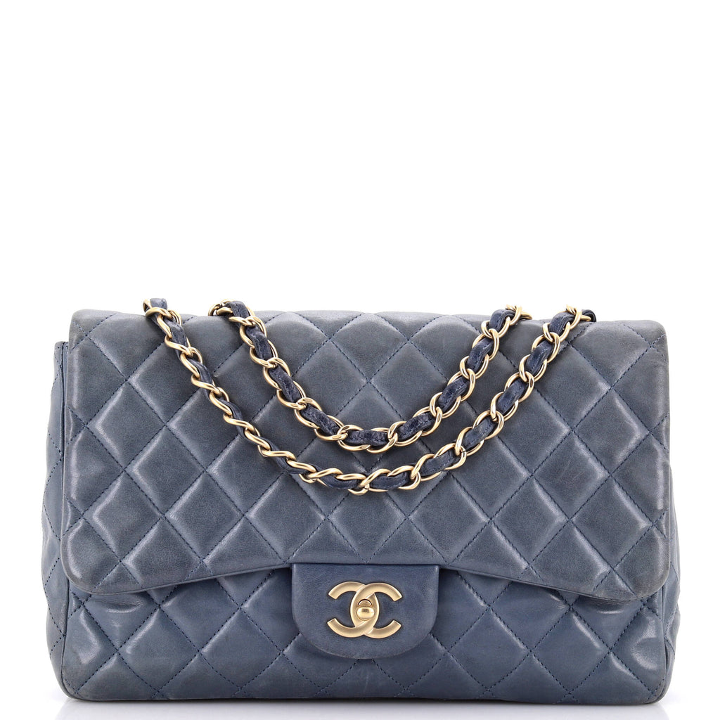 Classic Single Flap Bag Quilted Lambskin Jumbo