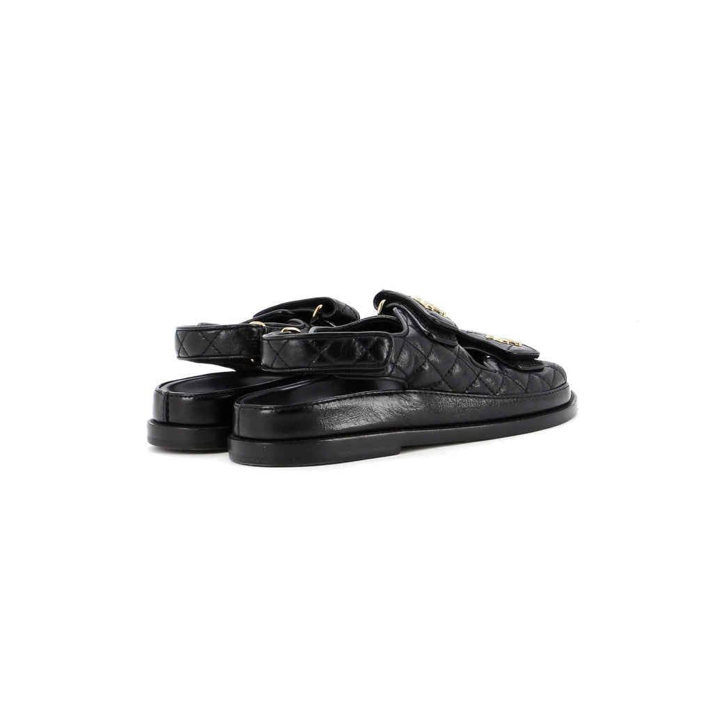 Women's Velcro Dad Sandals Quilted Leather