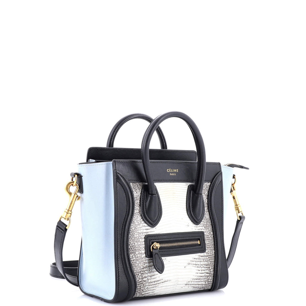 Luggage Bag Lizard and Leather Nano