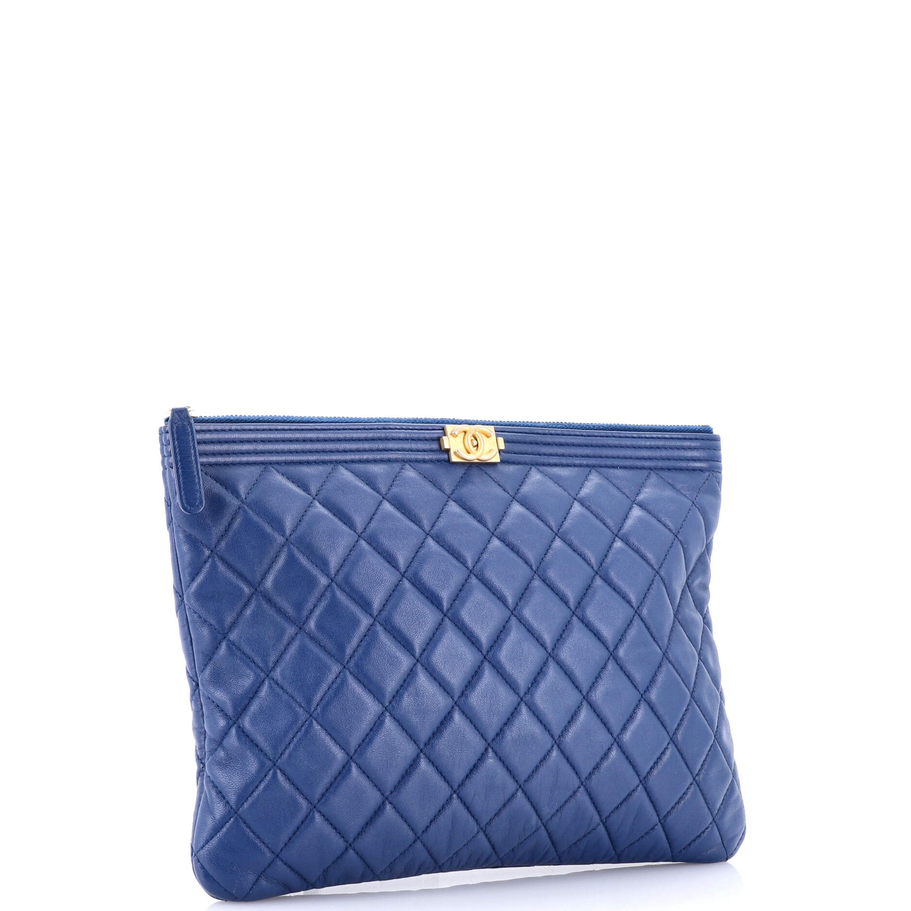 Boy O Case Clutch Quilted Lambskin Medium