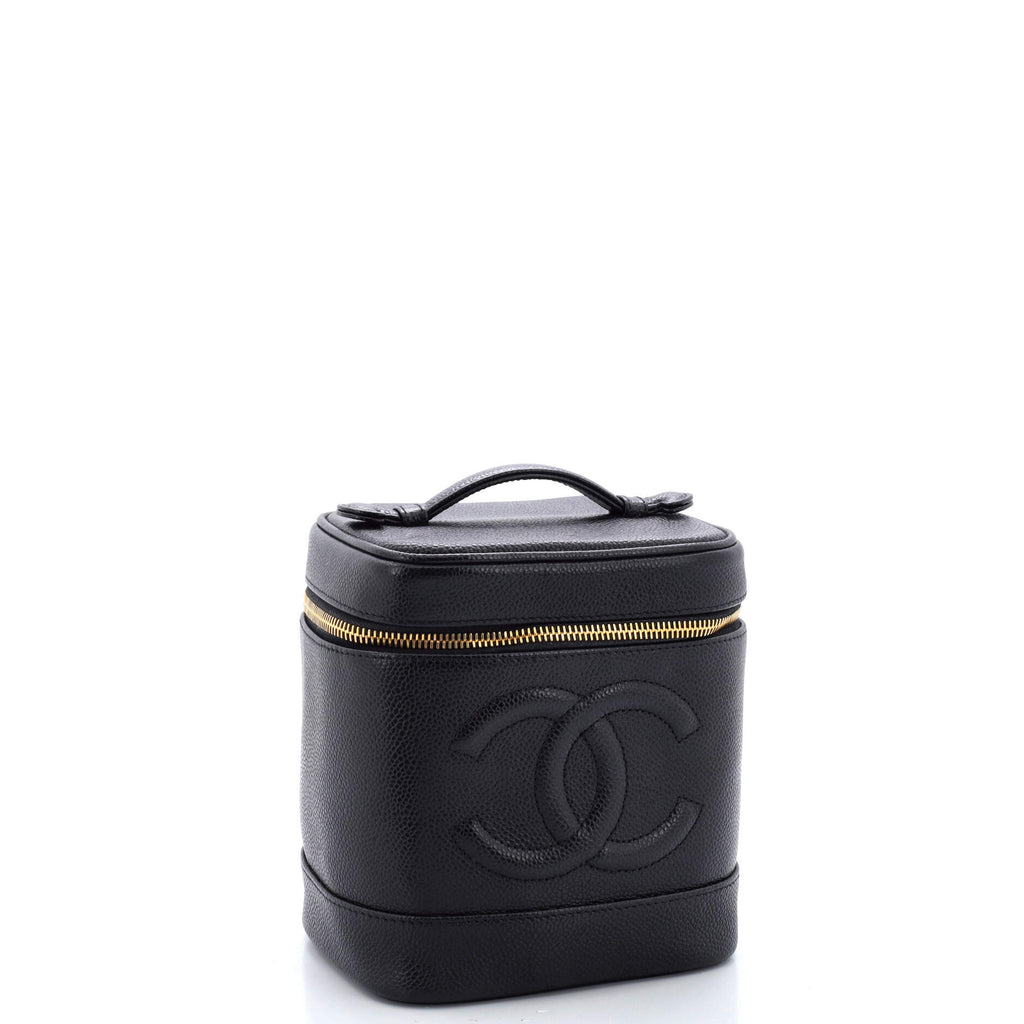 Vintage Timeless Cosmetic Case Caviar Tall
