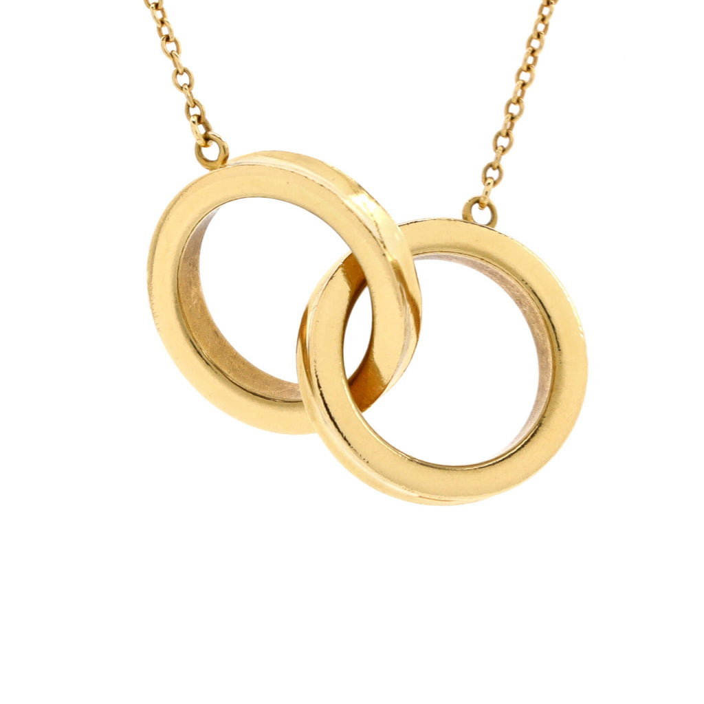 1837 Interlocking Circles Pendant Necklace 18K Yellow Gold Small