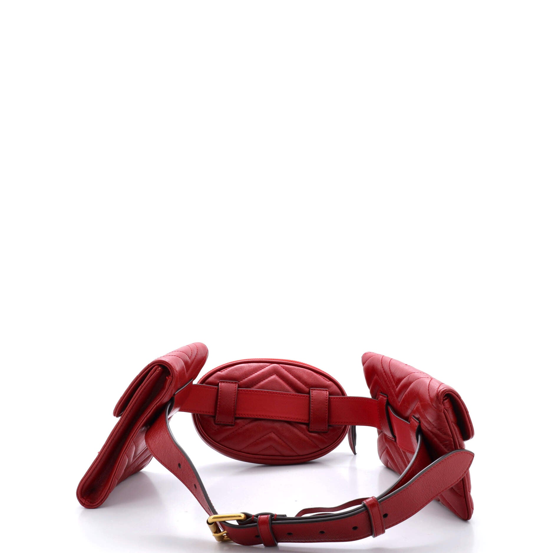 GG Marmont Multi Pocket Belt Bag Matelasse Leather