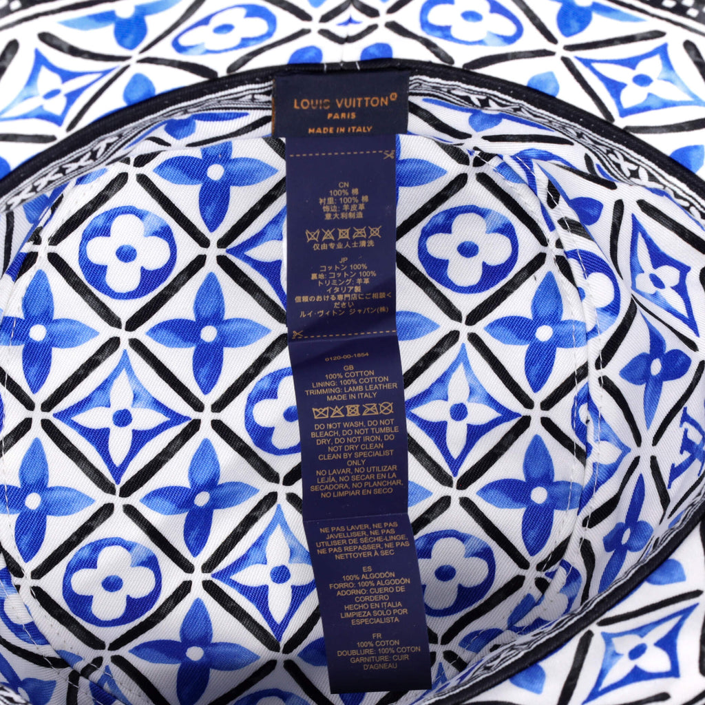 Monogram Flower Tile Reversible Hat Printed Cotton