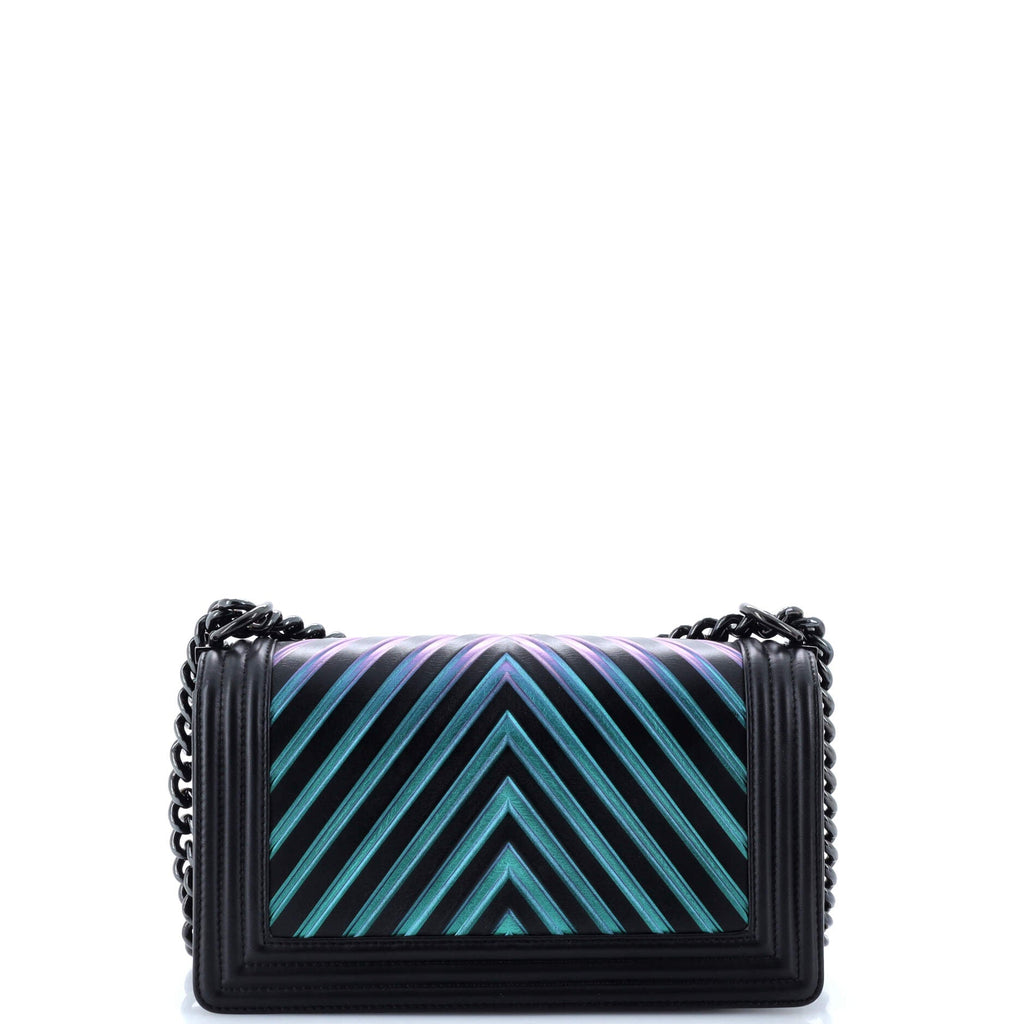 Boy Flap Bag Chevron Painted Calfskin Old Medium