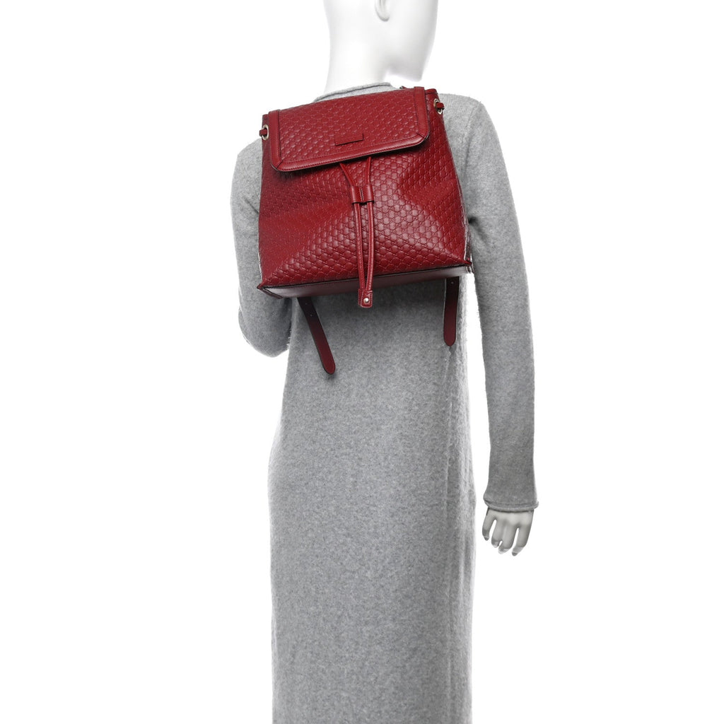 Microguccissima Drawstring Backpack Red