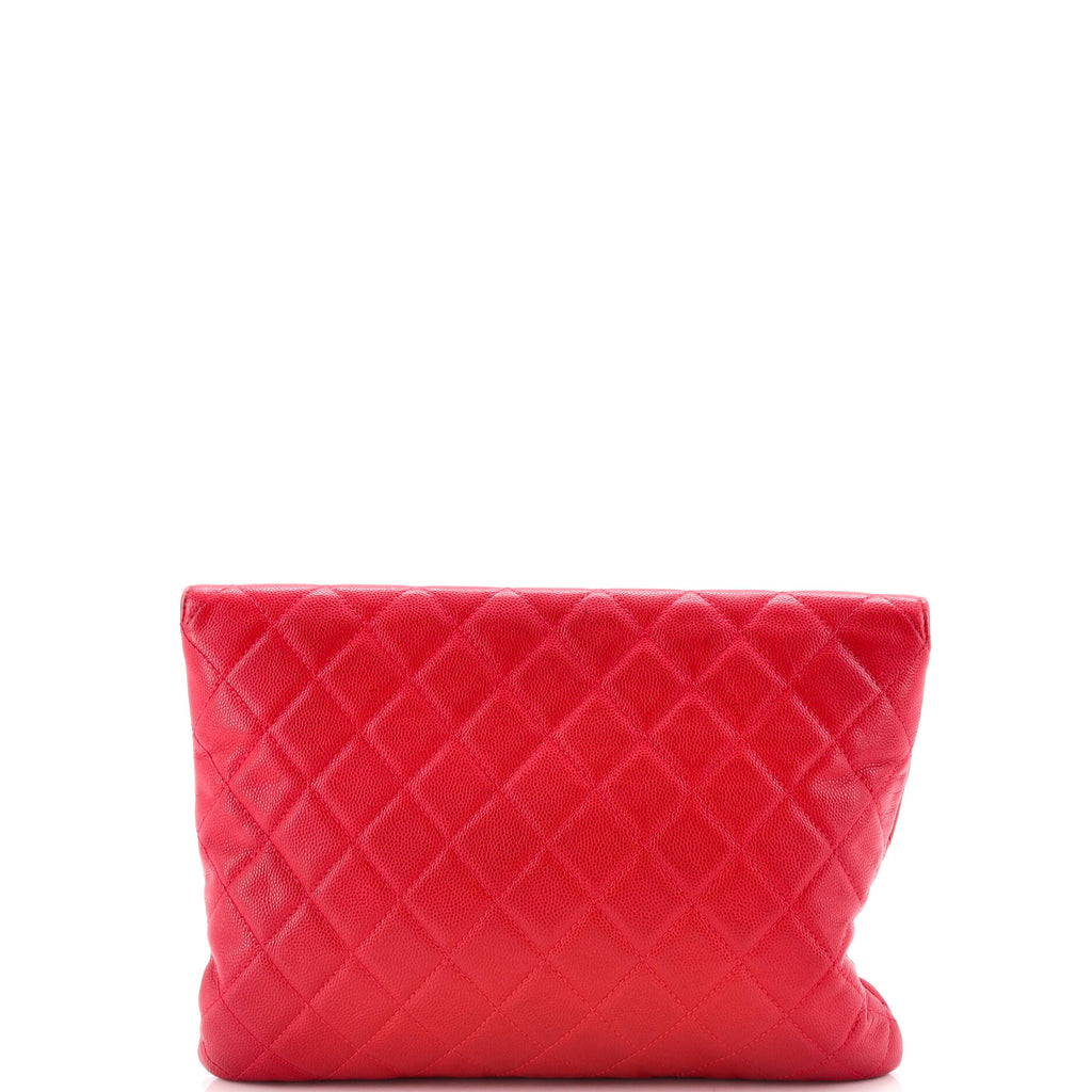 Golden Class O Case Clutch Quilted Caviar Medium