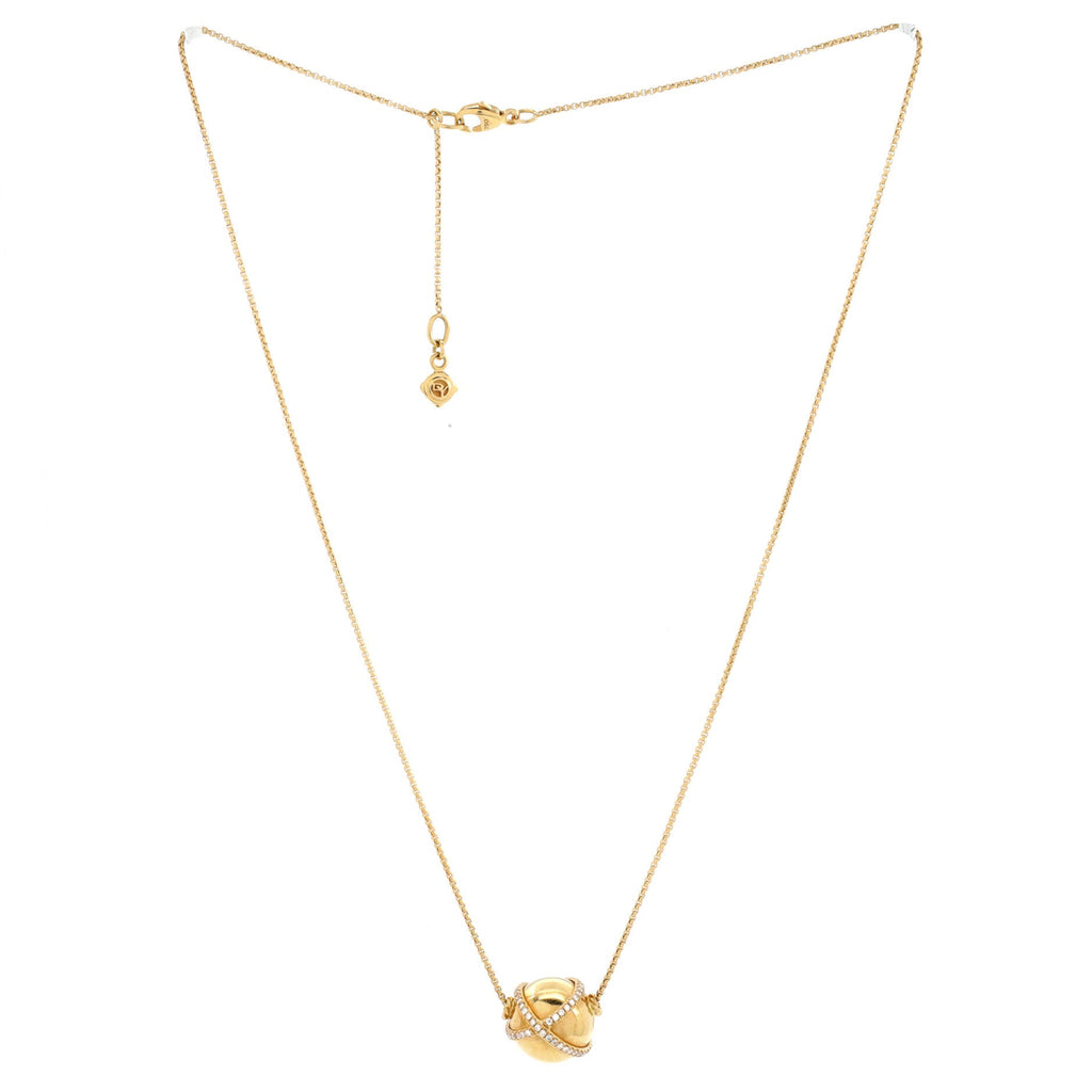 Solari Pendant Necklace 18K Yellow Gold with Diamonds