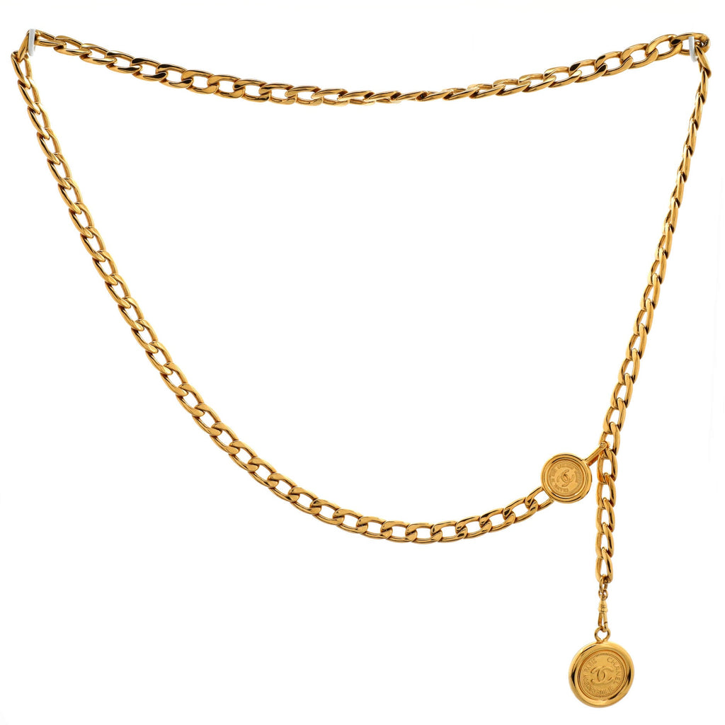 Vintage Medallion Chain Belt Metal 100