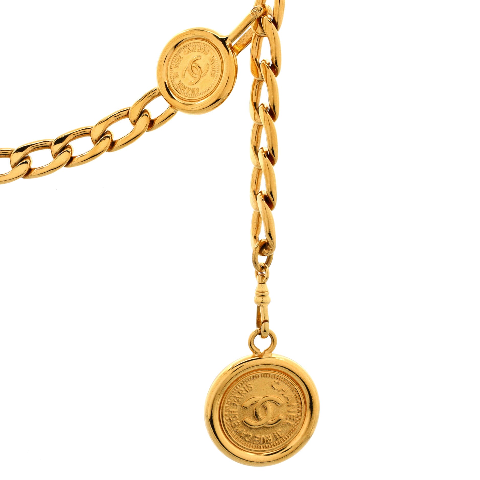 Vintage Medallion Chain Belt Metal 100
