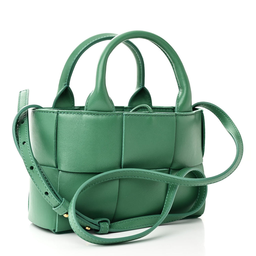 Nappa Maxi Intreccio Mini Arco Tote Green