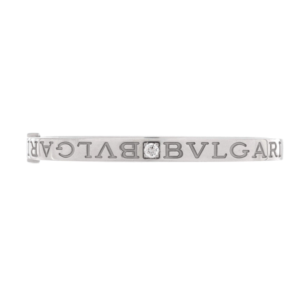 Bvlgari Bvlgari Bangle Bracelet 18K White Gold with 2 Diamonds