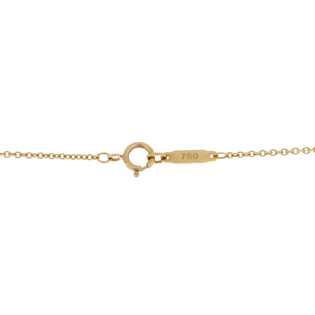 Heart Cross Chain Pendant Necklace 18K Yellow Gold Small