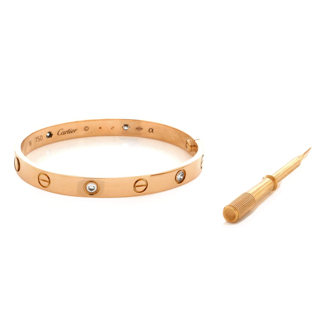 Love 4 Diamond Bracelet 18K Rose Gold with Diamonds