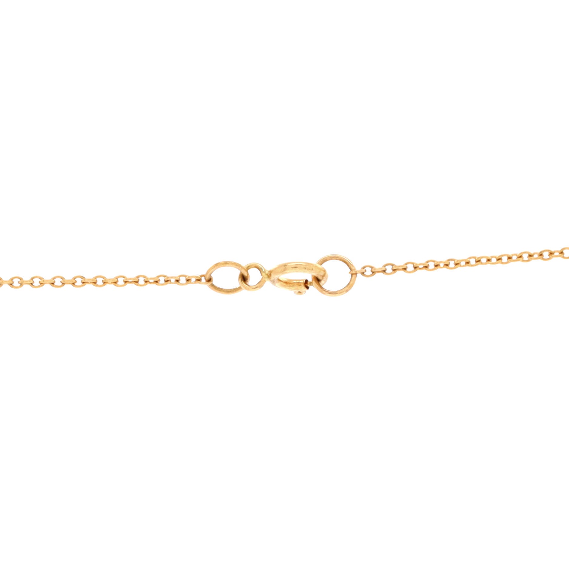 Heart Cross Chain Pendant Necklace 18K Yellow Gold Small