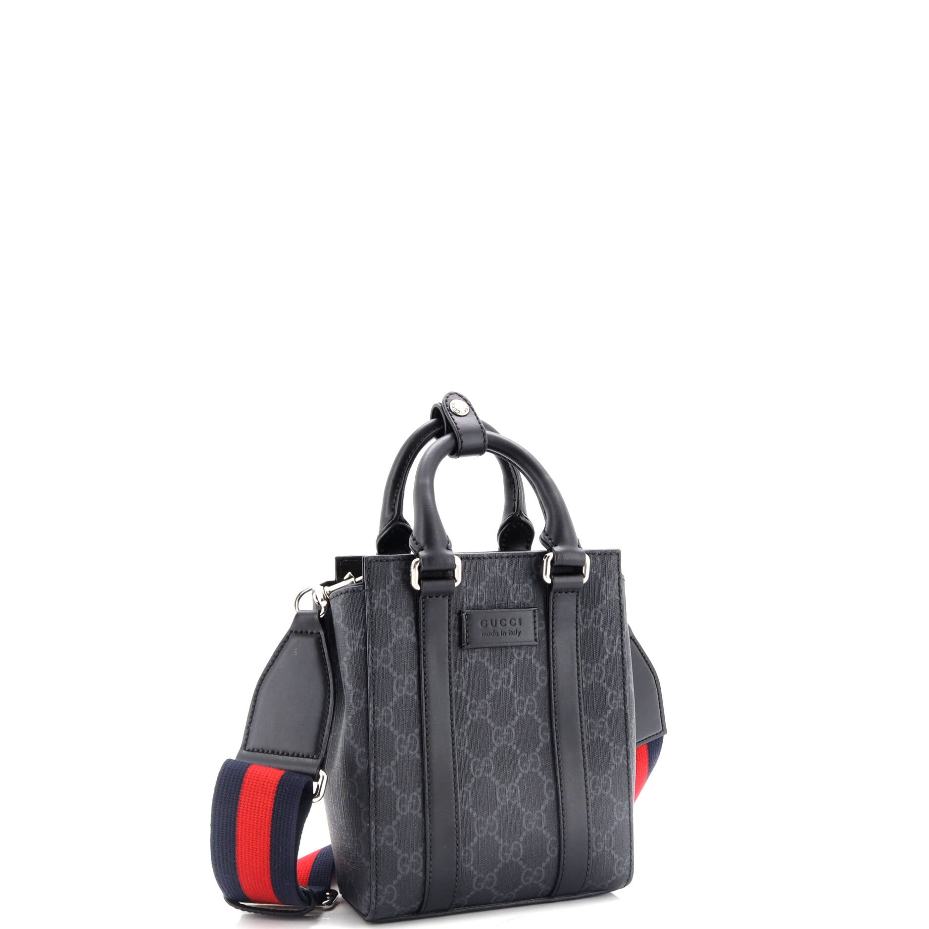 Convertible Web Open Tote GG Coated Canvas Mini