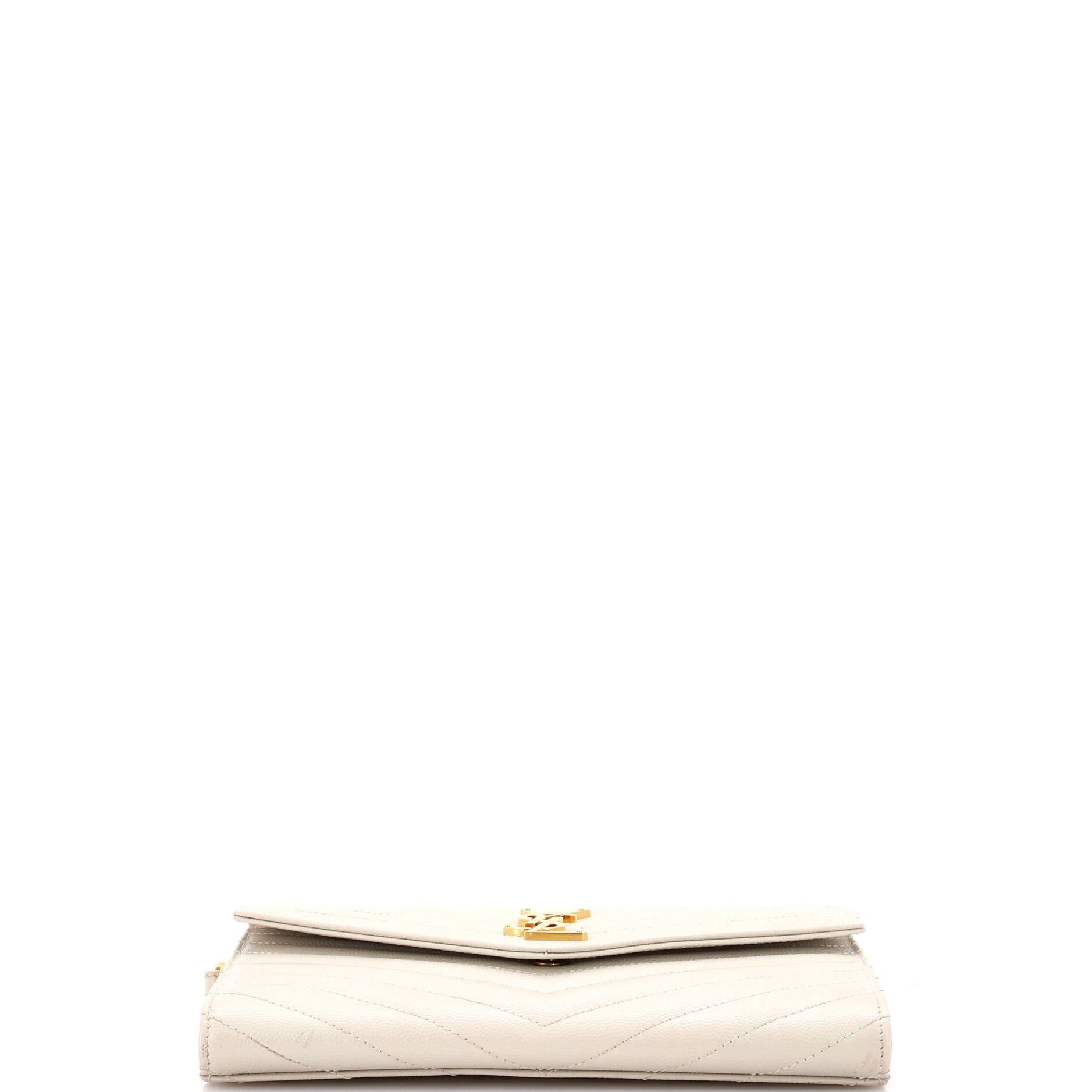 Classic Monogram Envelope Wristlet Clutch Matelasse Chevron Leather