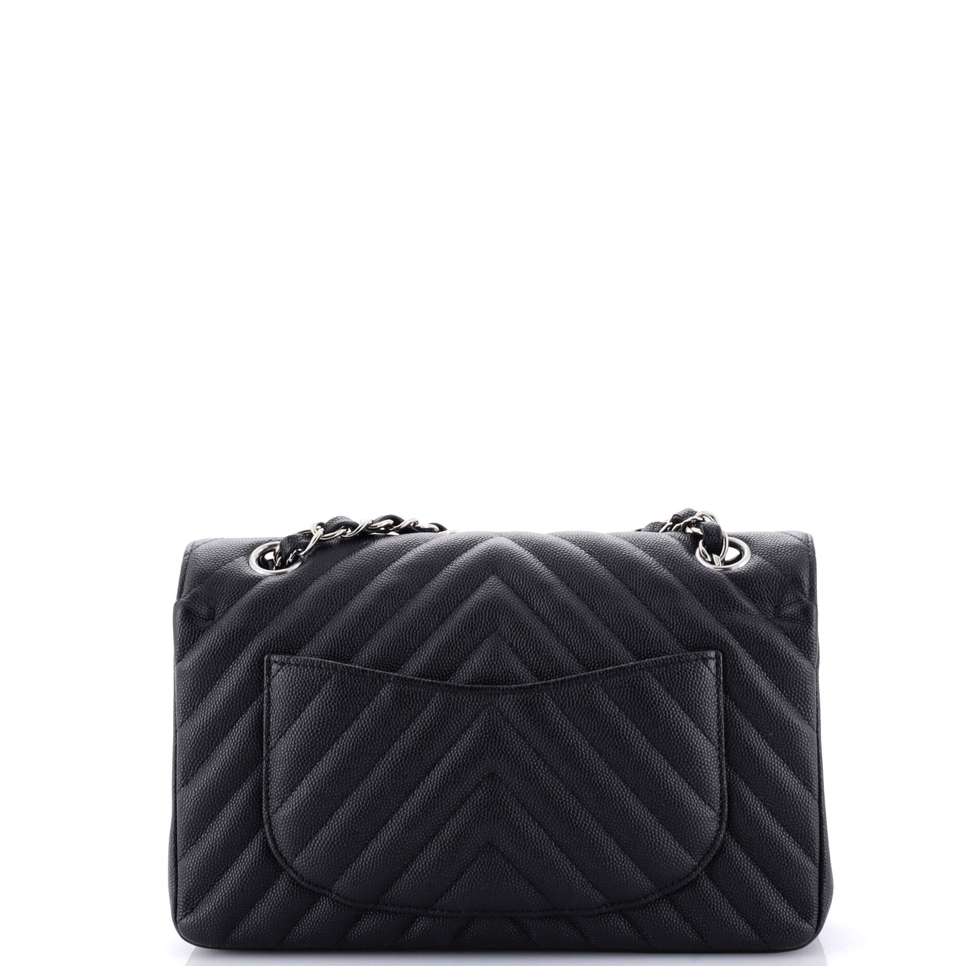 Classic Double Flap Bag Chevron Caviar Small