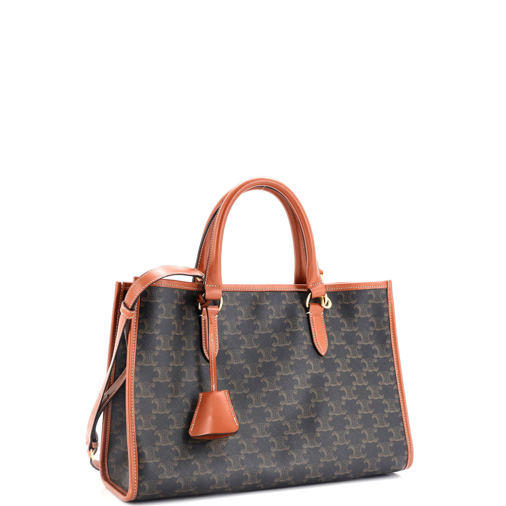 Horizontal Cabas Tote Triomphe Coated Canvas Mini