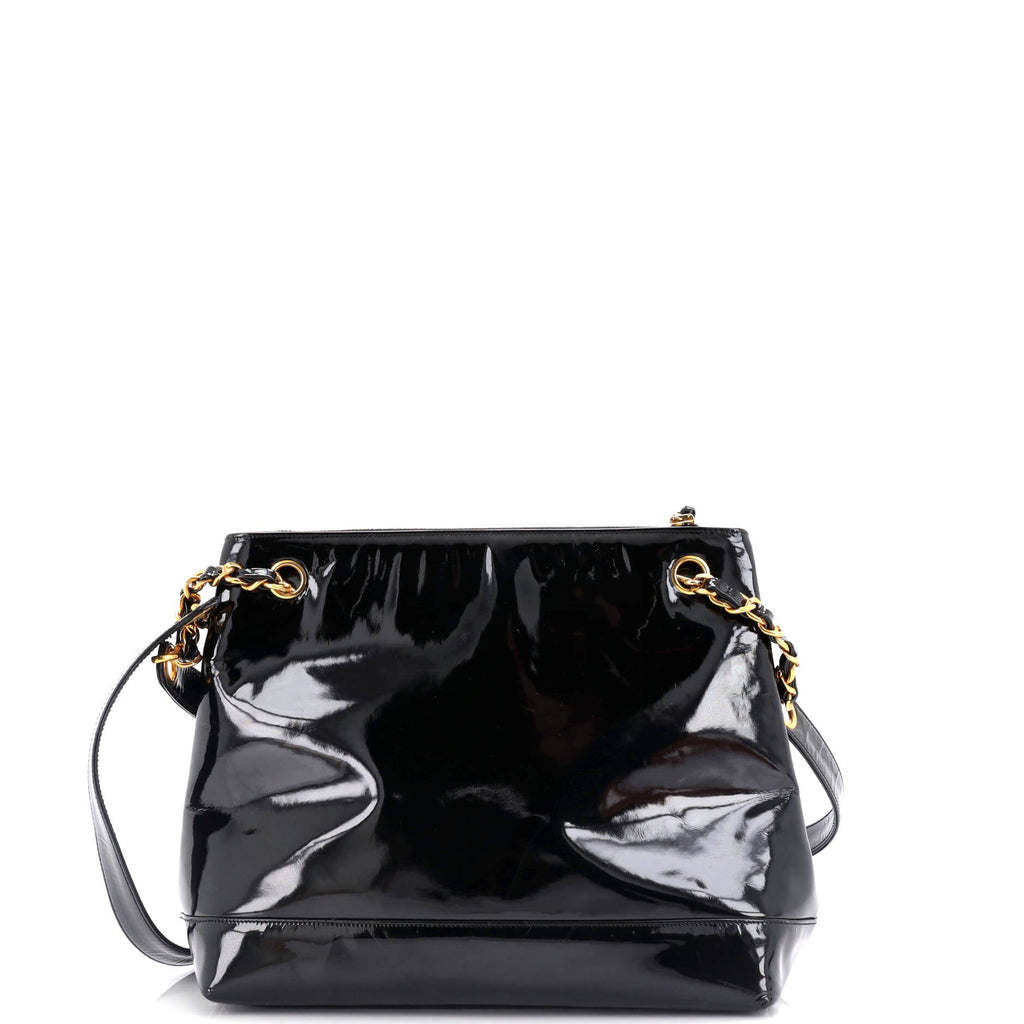 Vintage Timeless Chain Shoulder Bag Patent Medium