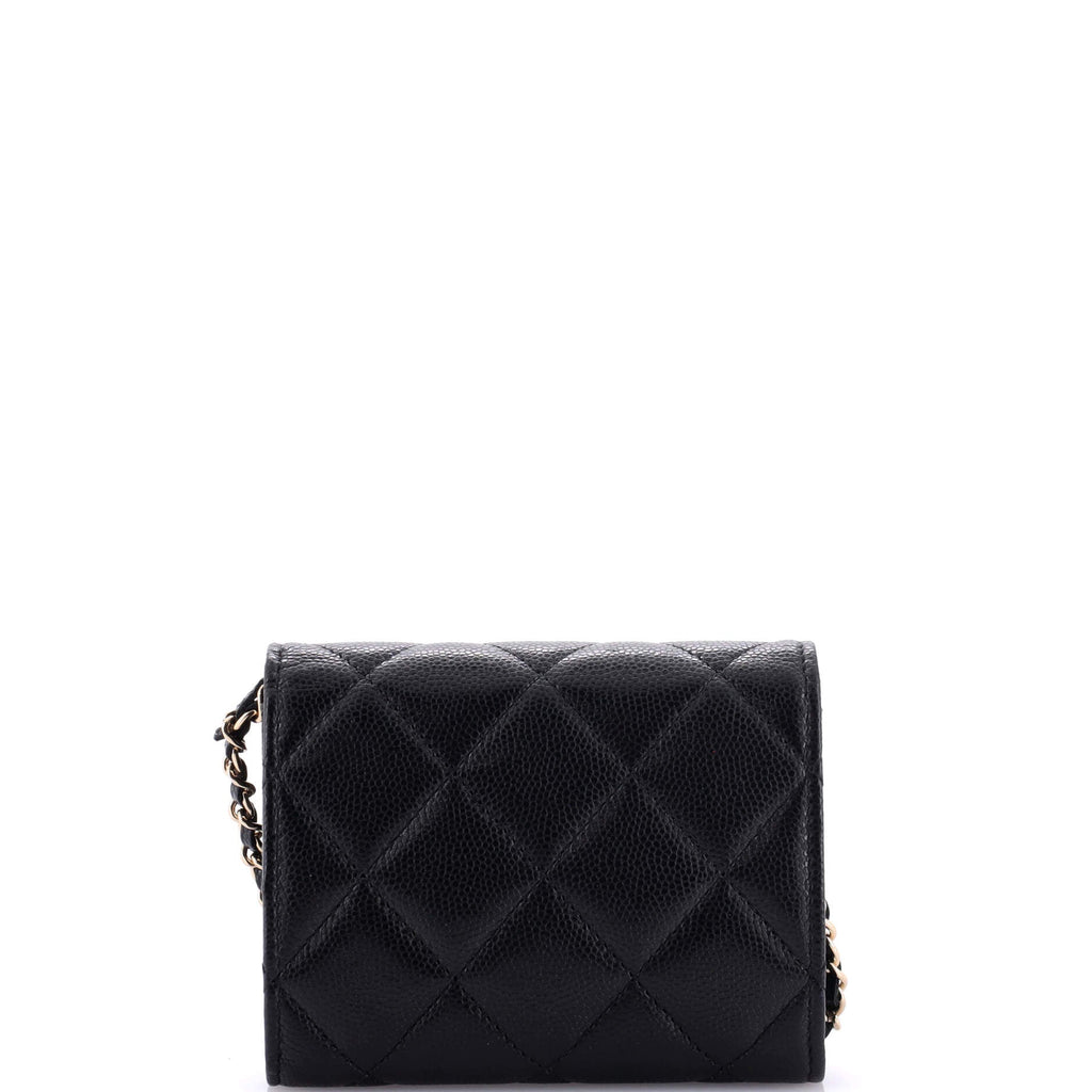 Coco Candy Card Holder on Chain Quilted Caviar