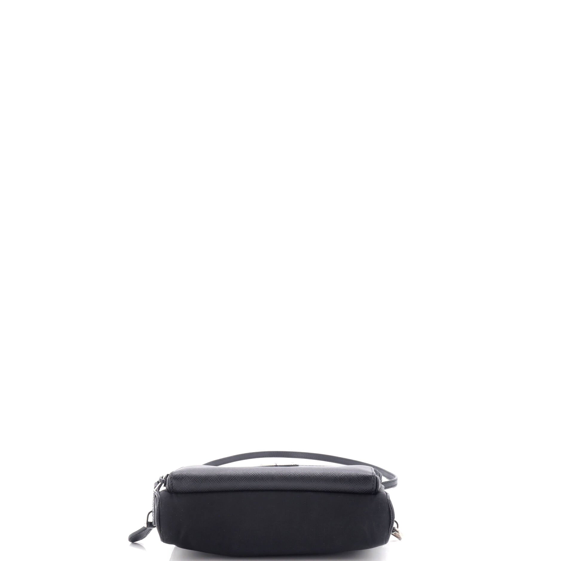 Double Zip Camera Bag Tessuto and Saffiano Leather Mini