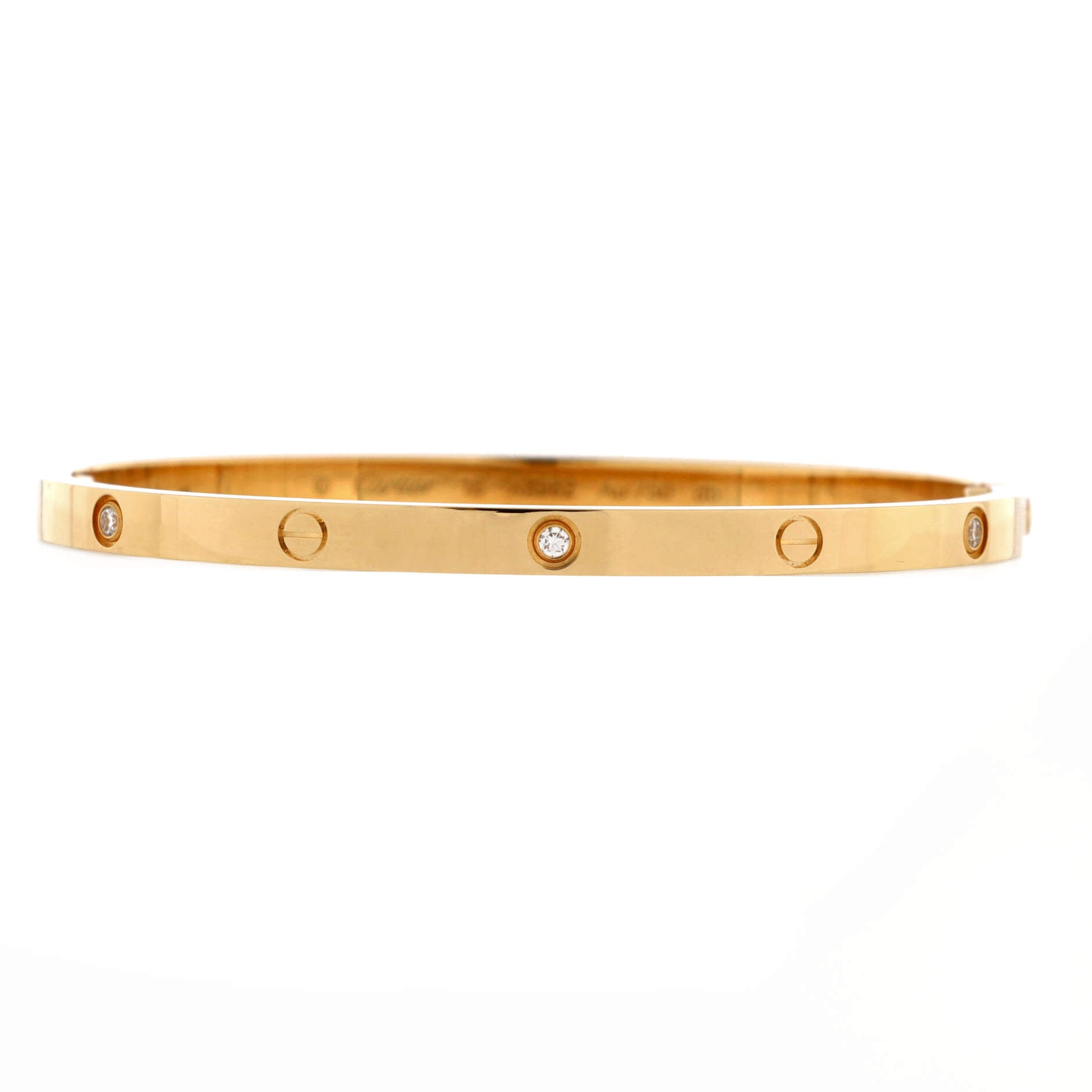 Love 6 Diamond Bracelet 18K Yellow Gold and Diamonds Small