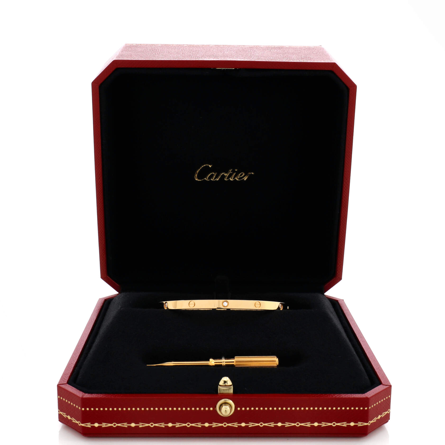 Love 6 Diamond Bracelet 18K Yellow Gold and Diamonds Small