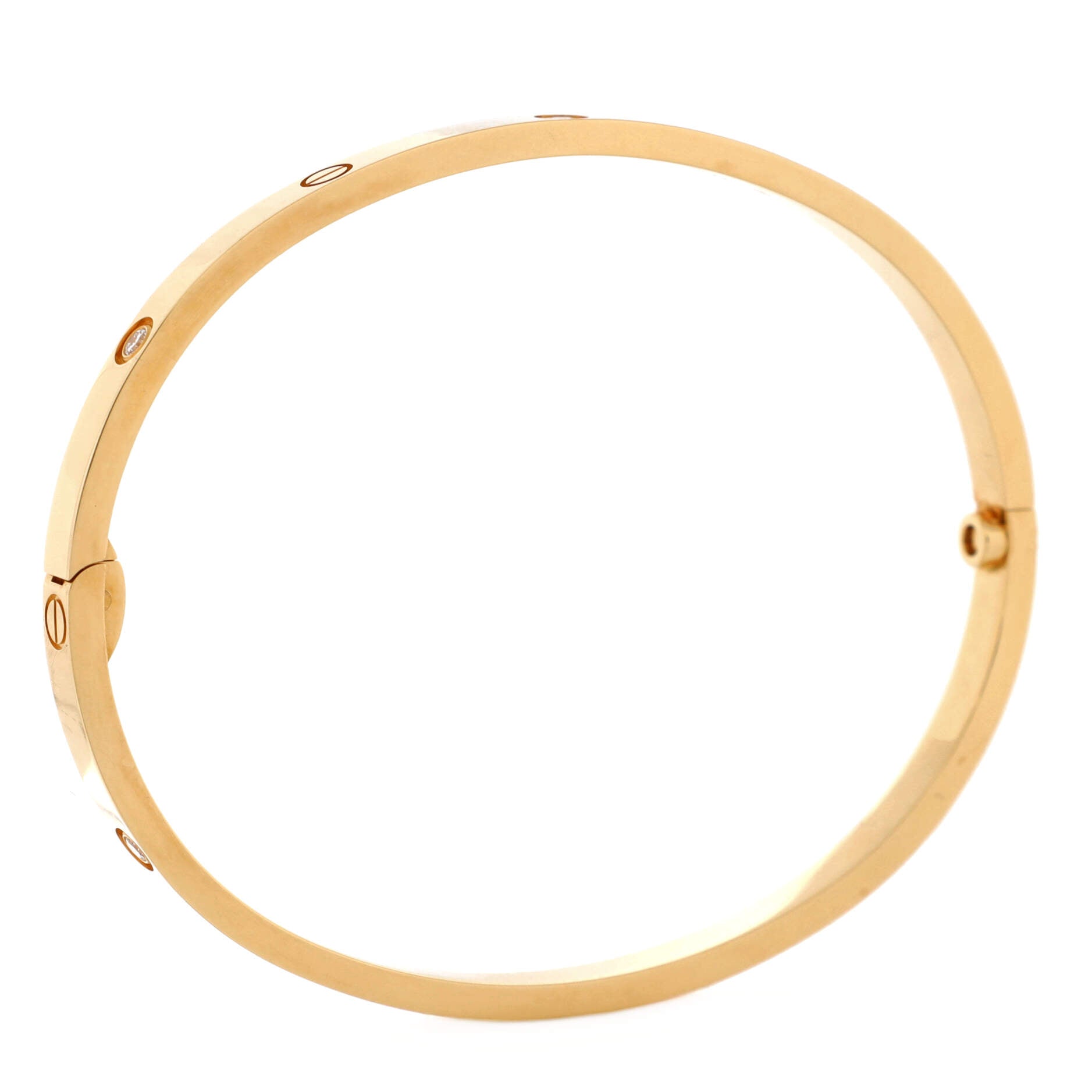 Love 6 Diamond Bracelet 18K Yellow Gold and Diamonds Small