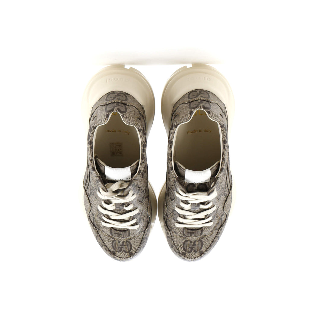 Rhyton Sneakers Jumbo GG Coated Canvas