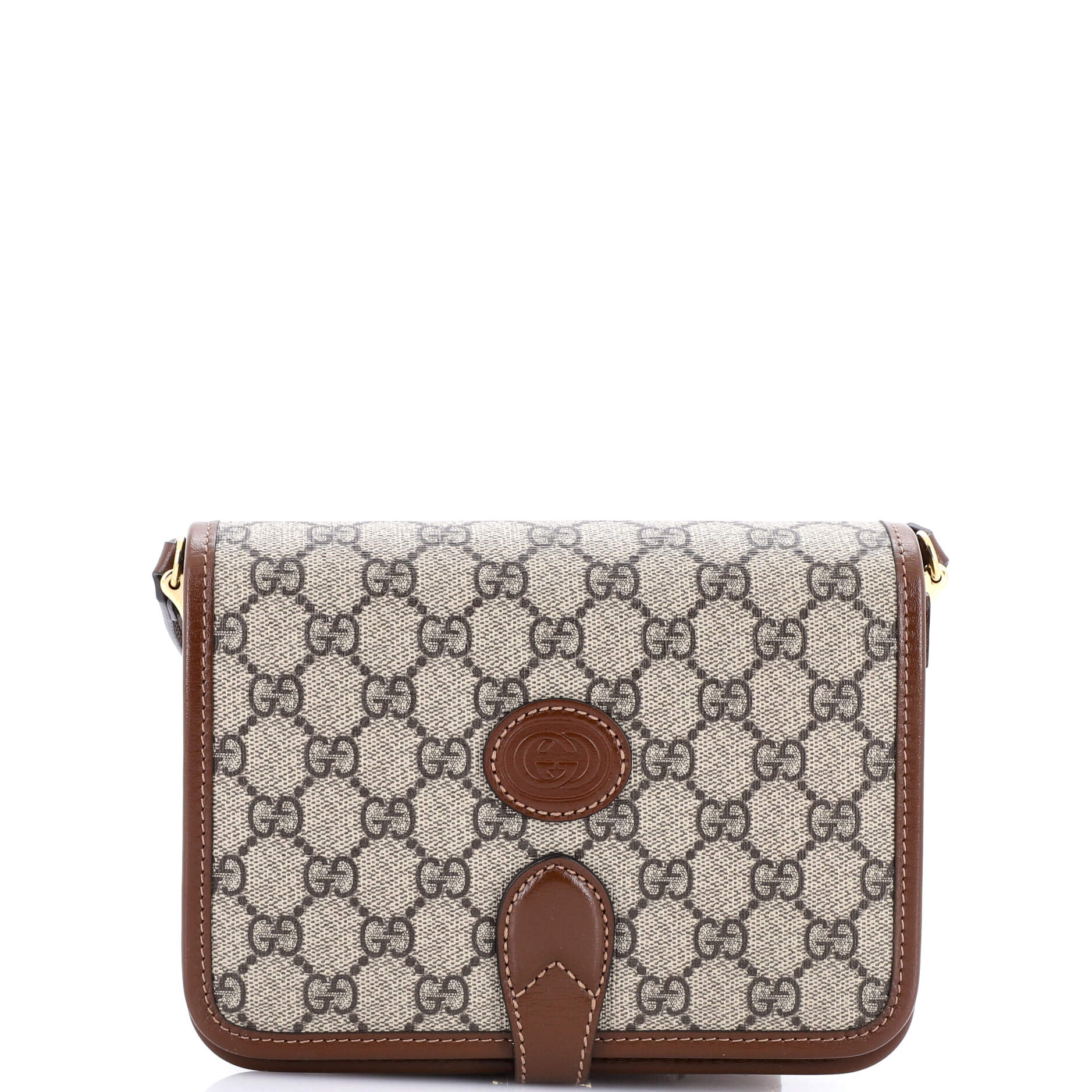 Interlocking G Patch Messenger Bag GG Coated Canvas Mini
