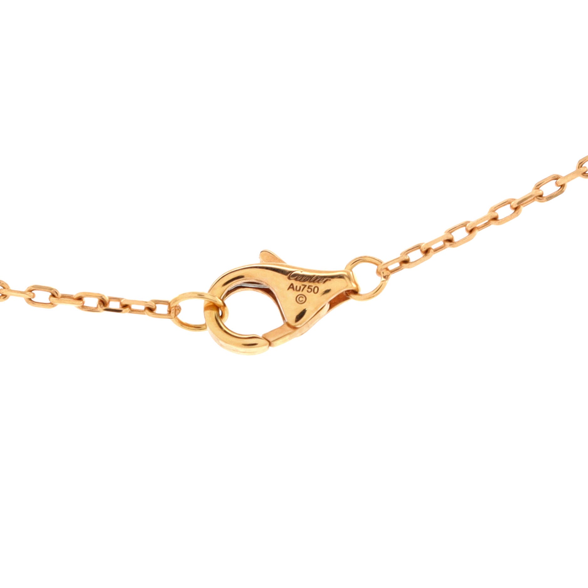 Trinity Diamond Pendant Necklace 18K Tricolor Gold and Pink Sapphire