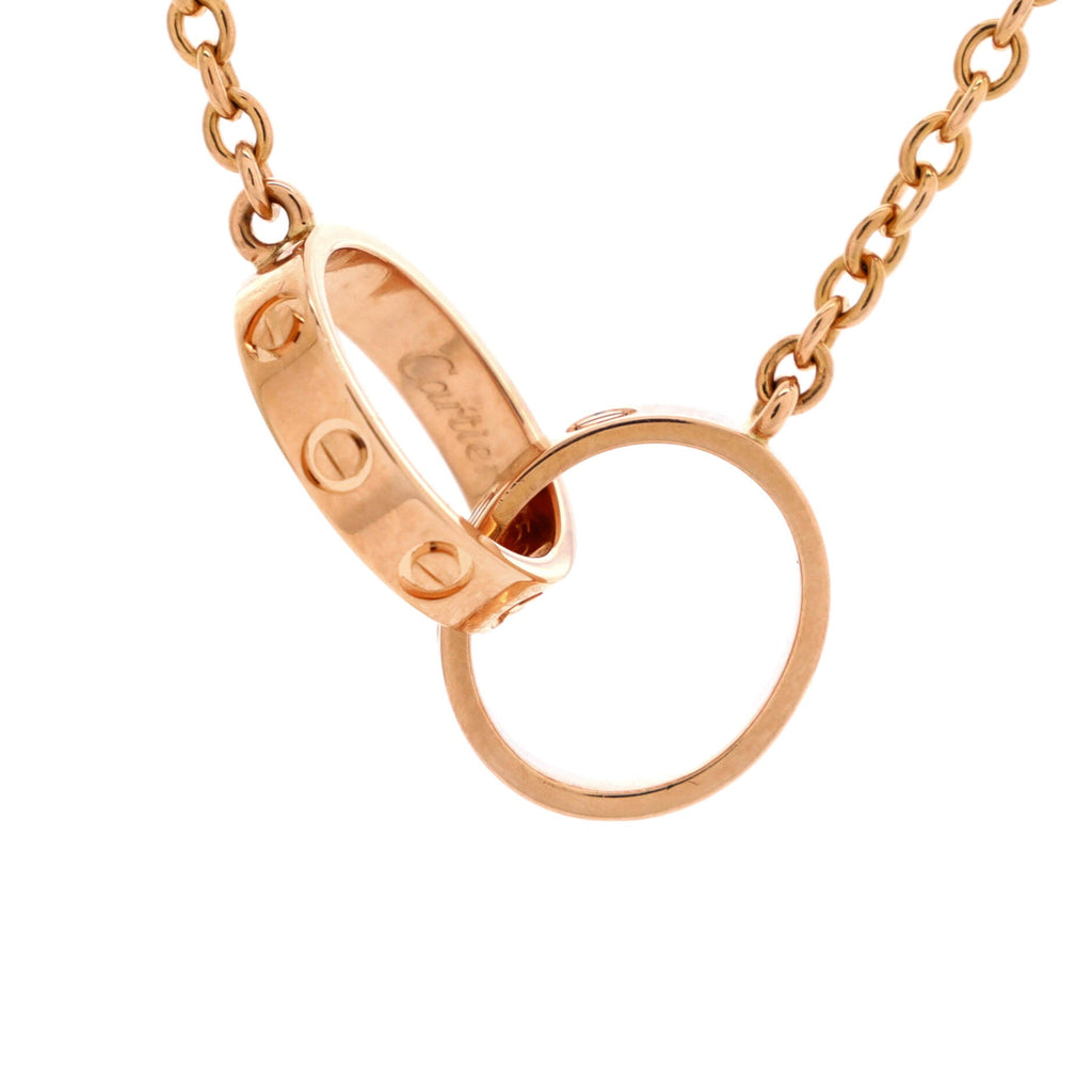 Love Interlocking Necklace 18K Rose Gold